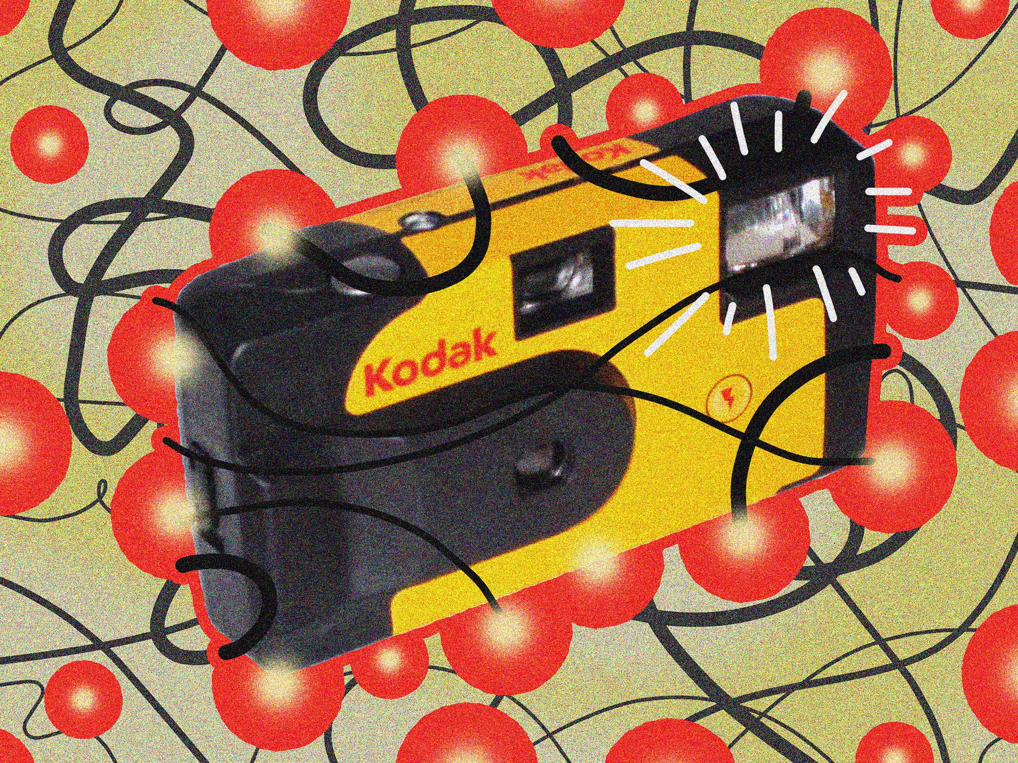 Illustration of a Kodak disposable camera